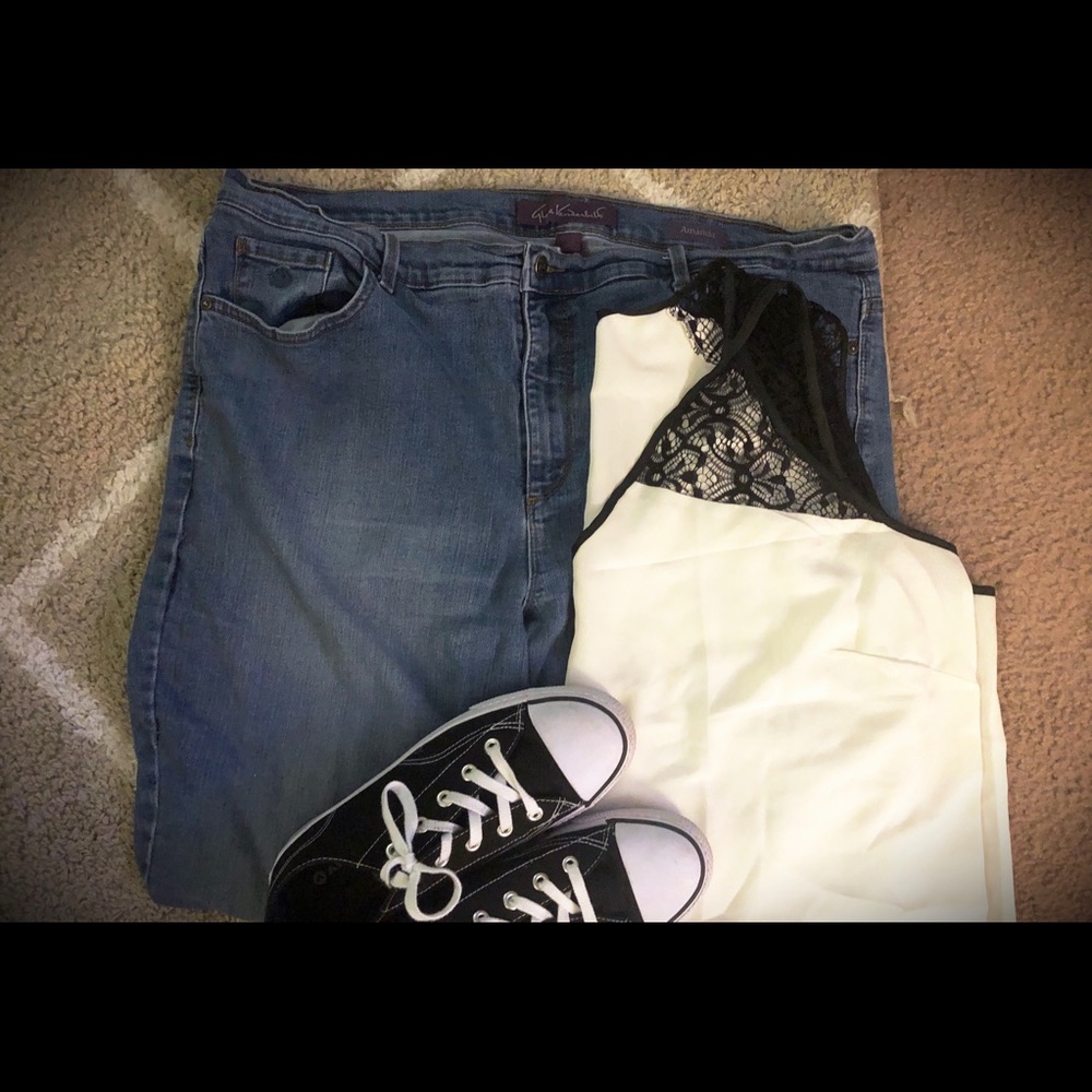 White Tank Top with Lace straps